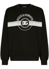 Dolce & Gabbana logo-print long-sleeved cotton sweatshirt