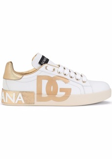 Dolce & Gabbana Portofino logo-print leather sneakers