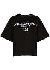 Dolce & Gabbana flocked-logo cotton T-shirt