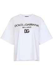 Dolce & Gabbana flocked-logo cotton T-shirt