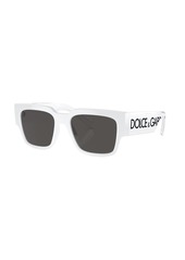 Dolce & Gabbana logo-print square-frame sunglasses