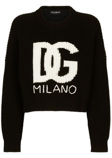 Dolce & Gabbana DG-logo fisherman's-knit jumper