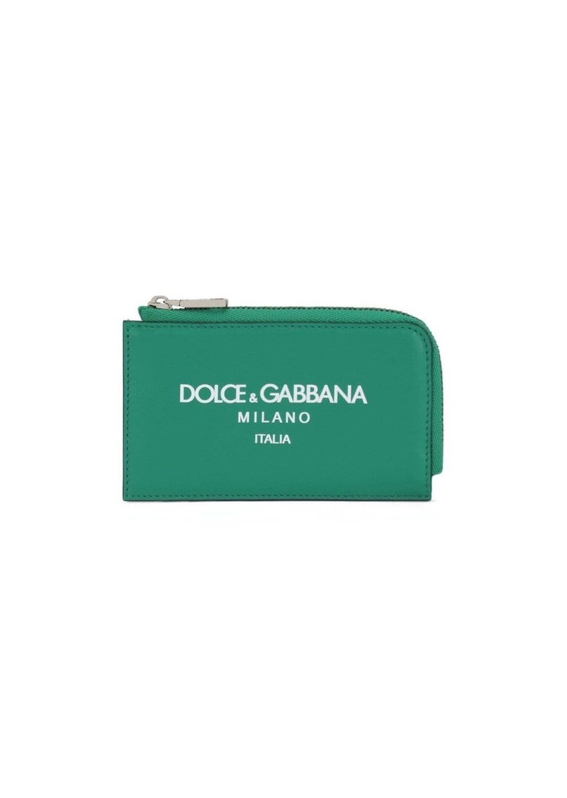 Dolce & Gabbana logo-print zip-around wallet