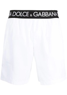 Dolce & Gabbana logo-waistband swim shorts