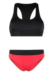 Dolce & Gabbana logo-tape two-tone bikini