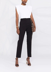 Dolce & Gabbana logo-trim tapered-leg tailored trousers