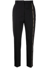 Dolce & Gabbana logo-trim tapered-leg tailored trousers