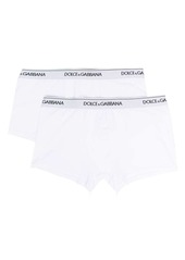 Dolce & Gabbana logo-waist cotton boxer briefs (set of two)