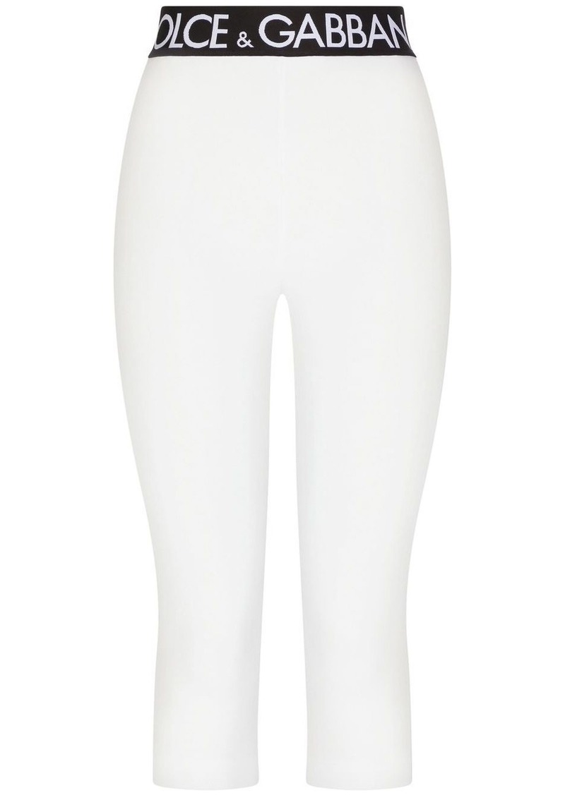 Dolce & Gabbana logo-waistband cropped leggings