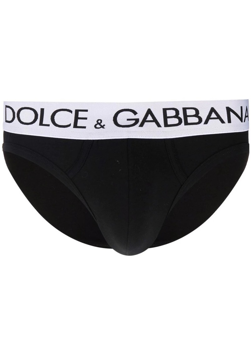 Dolce & Gabbana logo-waistband stretch-cotton briefs