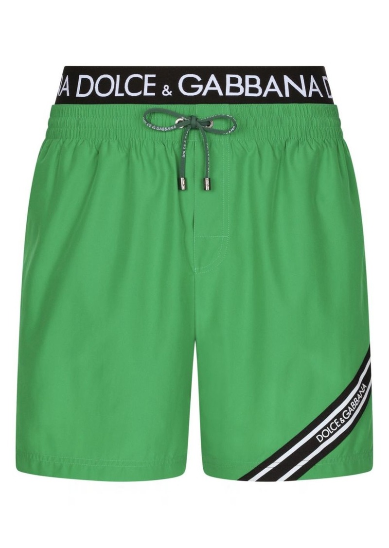 Dolce & Gabbana logo-waistband swim shorts