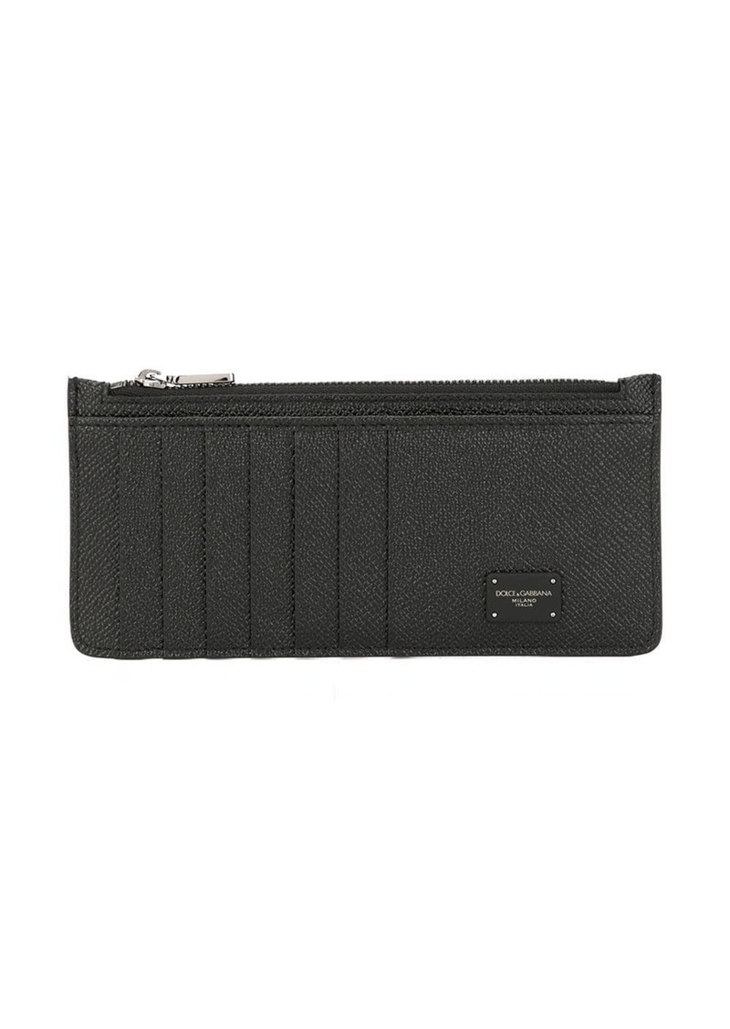 Dolce & Gabbana logo-tag vertical card holder