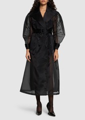 Dolce & Gabbana Long Belted Organza Coat