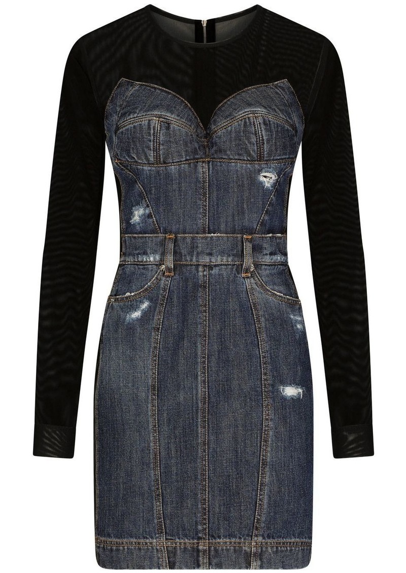 Dolce & Gabbana long-sleeve denim minidress