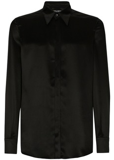 Dolce & Gabbana Martini-fit button-down satin shirt