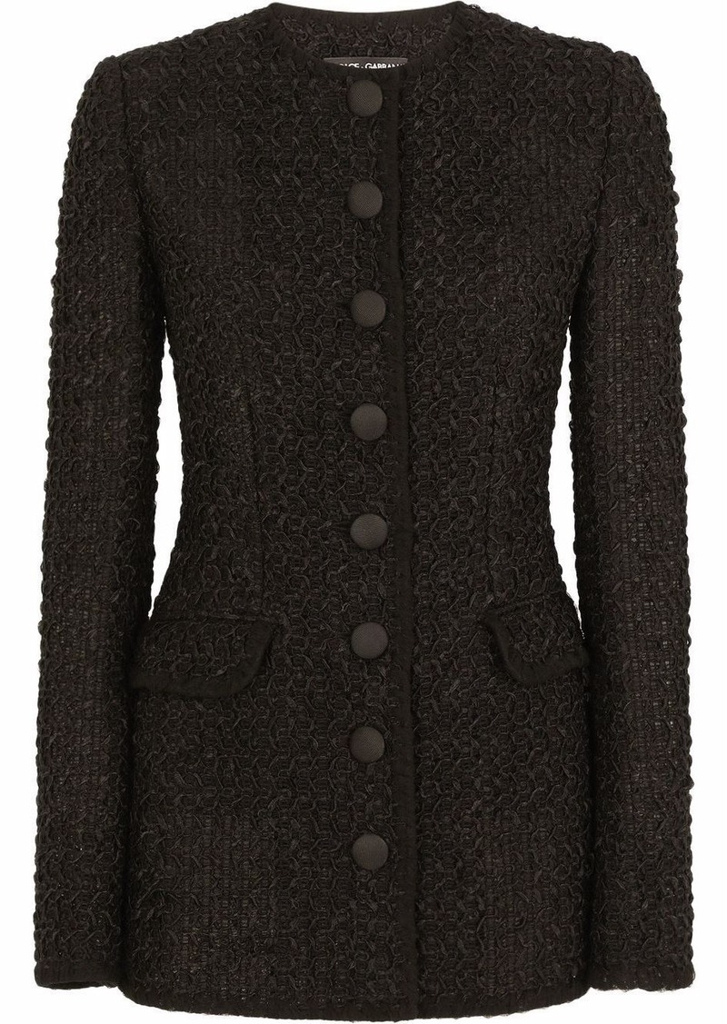 Dolce & Gabbana single-breasted tweed jacket