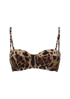 Dolce & Gabbana Lycra Printed Bralette Bikini Top