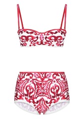 Dolce & Gabbana Maiolica-print bikini set