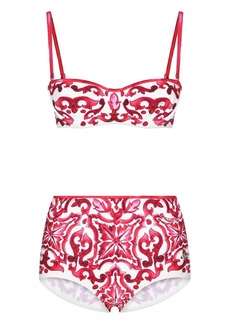 Dolce & Gabbana Maiolica-print bikini set