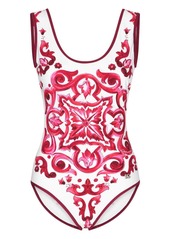 Dolce & Gabbana Majolica-print swimsuit