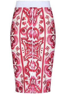 Dolce & Gabbana Maiolica-print pencil skirt