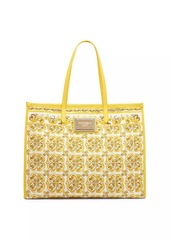 Dolce & Gabbana Maiolica Print Shopper Tote Bag