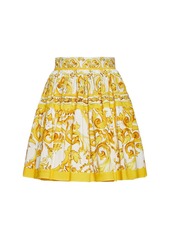 Dolce & Gabbana Maiolica Printed Poplin Mini Skirt