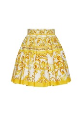 Dolce & Gabbana Maiolica Printed Poplin Mini Skirt