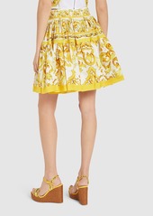 Dolce & Gabbana Maiolica Printed Poplin Mini Skirt