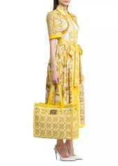 Dolce & Gabbana Maiolica Tie-Waist Shirtdress