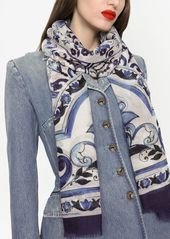 Dolce & Gabbana Majolica-print cashmere scarf