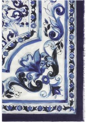 Dolce & Gabbana Majolica-print cashmere scarf