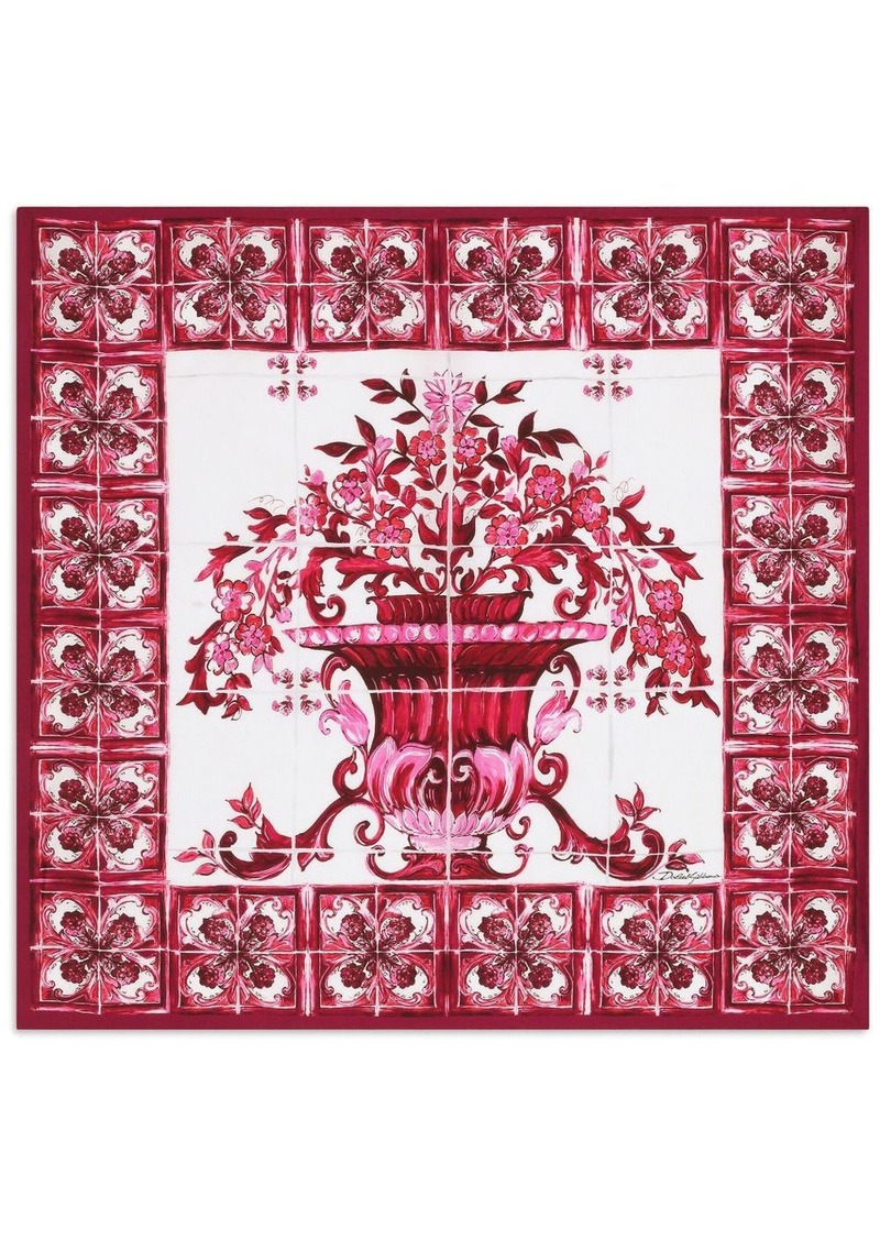 Dolce & Gabbana Majolica foulard twill scarf