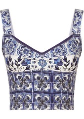 Dolce & Gabbana Majolica-print corset top