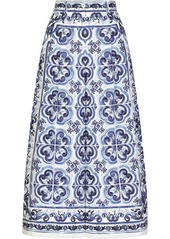 Dolce & Gabbana Majolica-print cropped culottes