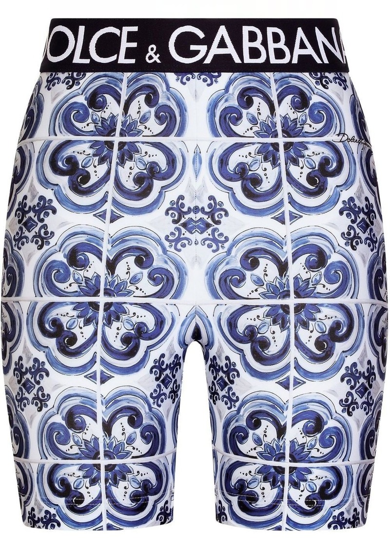Dolce & Gabbana Majolica-print cycling shorts