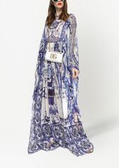 Dolce & Gabbana Majolica-print floor length dress