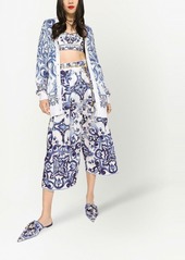 Dolce & Gabbana Majolica-print jacquard silk cardigan