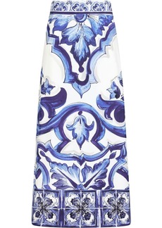 Dolce & Gabbana Majolica-print maxi skirt