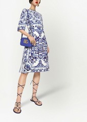 Dolce & Gabbana Majolica-print midi dress