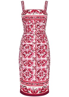 Dolce & Gabbana Majolica-print midi dress