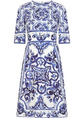 Dolce & Gabbana Majolica-print midi dress