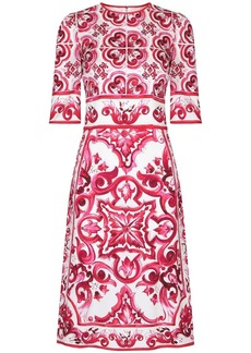 Dolce & Gabbana Majolica-print midi dress