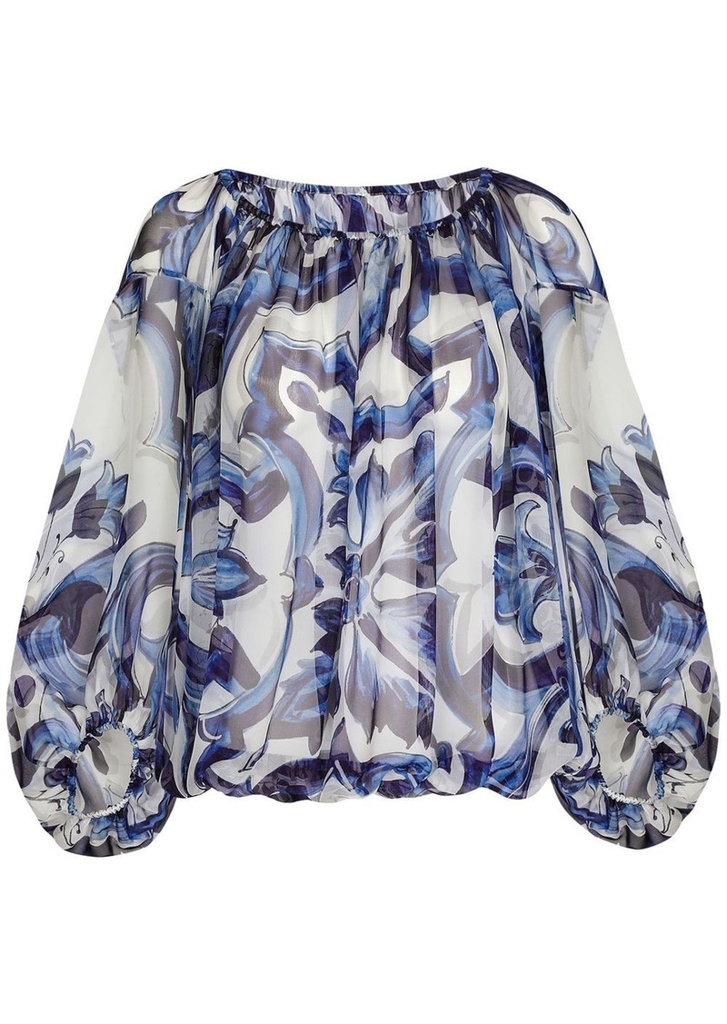 Dolce & Gabbana zebra-print chiffon blouse