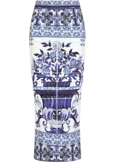 Dolce & Gabbana Majolica-print pencil skirt