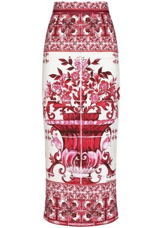 Dolce & Gabbana Majolica-print pencil skirt