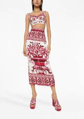 Dolce & Gabbana Majolica-print pencil skirt