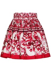 Dolce & Gabbana Majolica-print pleated skirt