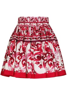 Dolce & Gabbana Majolica-print pleated skirt