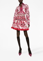 Dolce & Gabbana Majolica-print pleated skirt